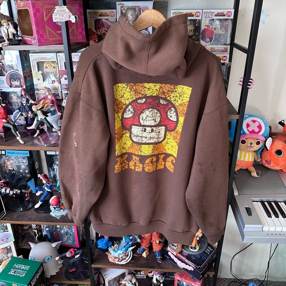 Vintage 2004 Nintendo Mushroom Hoodie Men’s 2XL Y2K Trashed Gaming